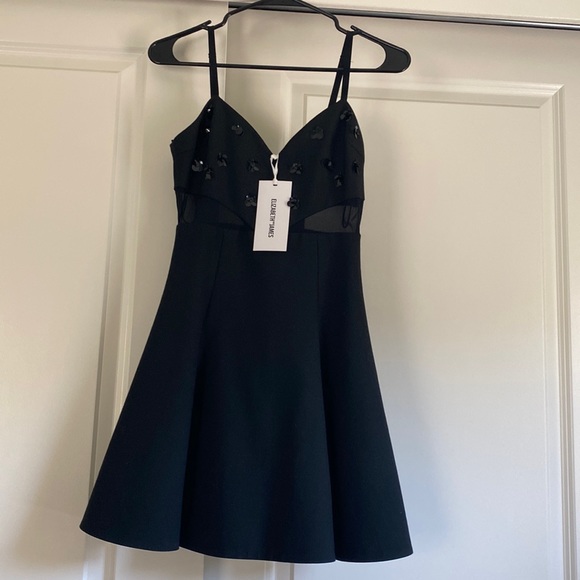 Elizabeth & James little black dress size 0 NWT fit and flare - Picture 1 of 8
